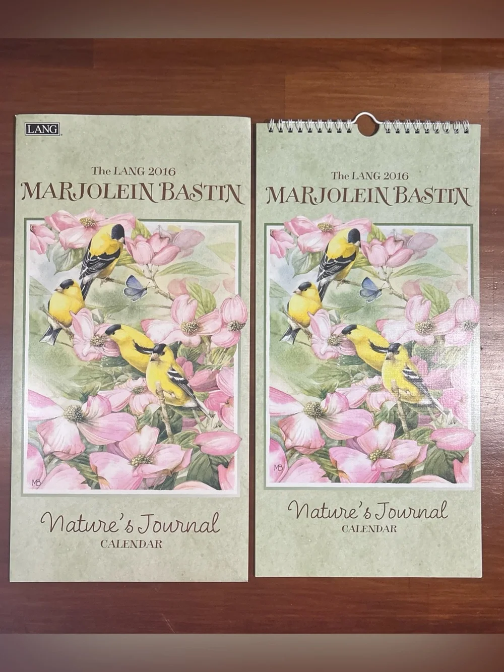 2016 The LANG Marjolein Bastin Nature’s Journal Calendar + Sleeve 15”x8”